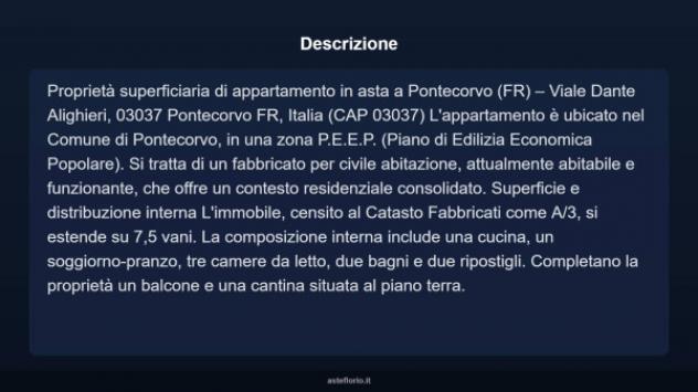 Immobile in asta di 105 m² con più di 5 locali in vendita a Pontecorvo - Foto 4