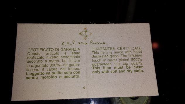 Vasetto Claraluna in vetro decorato a mano e argento - Foto 4