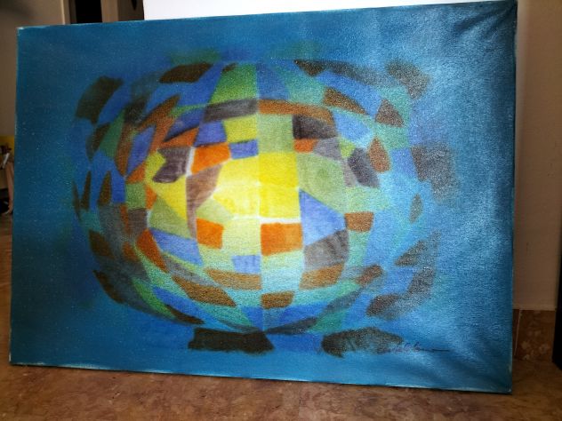 Quadro Sfera Astratta di Natale Autelitano anni 80 - Foto 4