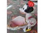 Minnie con carriola in ceramica 15x16 vintage