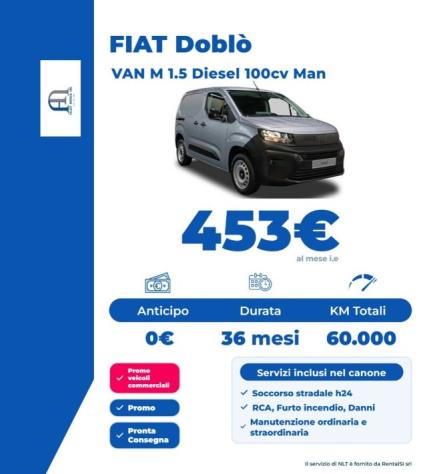 FIAT Doblo Doblò 1.5 BlueHdi 100CV PL-TN Van rif. 24224430 - Foto 2