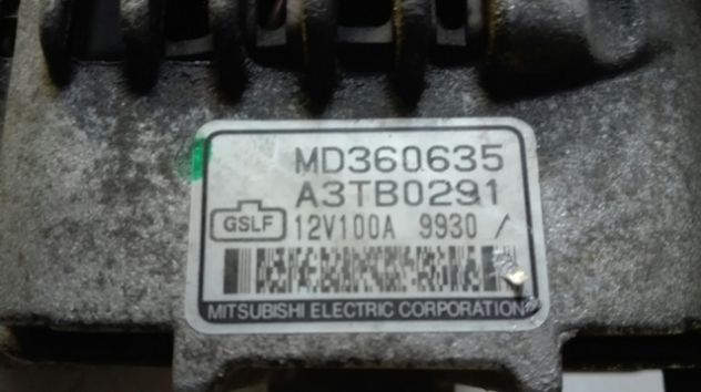 Alternatore Mitsubishi Pajero Pinin 1.8 del 2000 (MD360635) - Foto 5