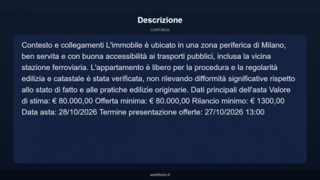 Immobile in asta di 50 m² in vendita a Milano - Foto 17