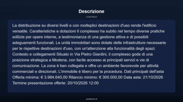 Immobile in asta di 8672 m² in vendita a Modena - Foto 4