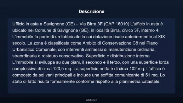 Immobile in asta di 120 m² con più di 5 locali in vendita a Savignone - Foto 3
