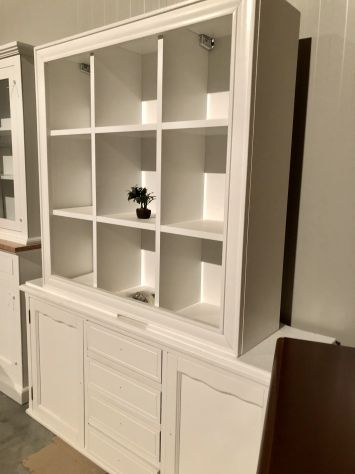 NUOVO MOBILE BASE E ALZATA DI VERO LEGNO IN FINITURA BIANCO LACCATO - Foto 5