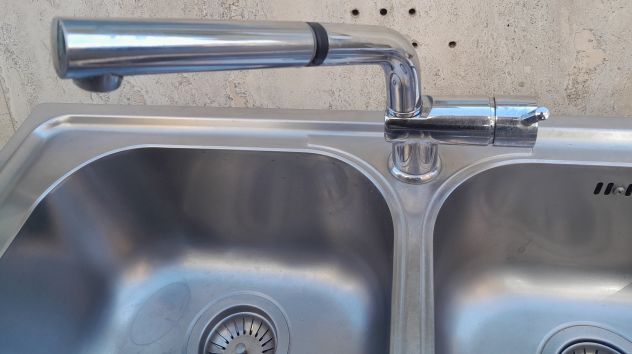 Lavello a doppia vasca in Acciaio inox Completo è inossidabile - Foto 2