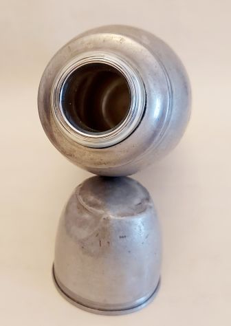 Thermos vintage in alluminio pressofuso completo di bicchiere Made in Italy - Foto 5