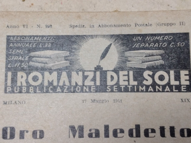 I ROMANZI DEL SOLE - GIORNALINI DA COLLEZIONE - LOTTO DI 3 FASCICOLI ANNI 40 - Foto 5