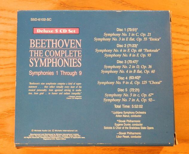 Beethoven, The Complete Symphonies, Stradivari Classics Pacchetto da 5 CD - Foto 3