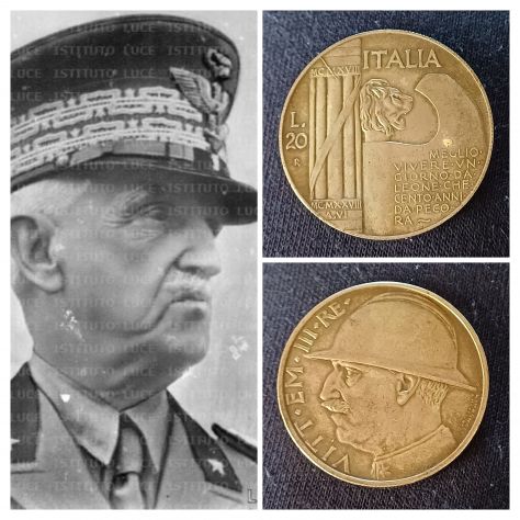 Moneta 20 Lire del 1928, Vittorio Emanuele III.