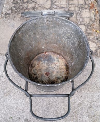 Secchio zincato Ochsner 15 litri con coperchio e maniglia (LEGGERE BENE ANNUNCIO - Foto 7