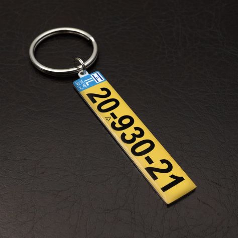 PORTACHIAVI TARGA AUTOMOBILE IN METALLO METAL KEY CHAIN CAR TAG - Foto 3