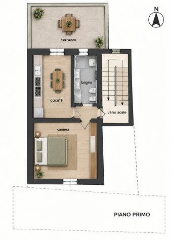 Appartamento in vendita a San Giuliano Terme 55 mq Rif: 1453384 - Foto 6