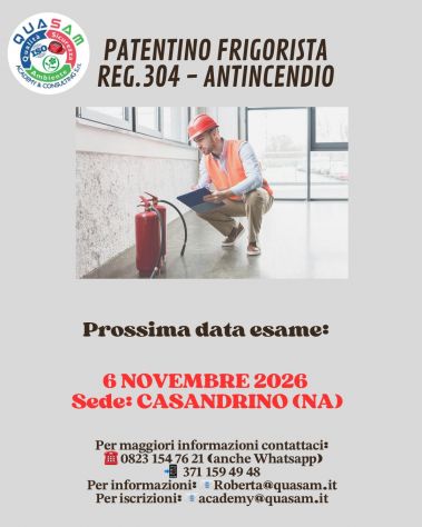Patentino Frigorista Reg. 304 - Antincendio