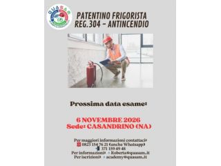 Patentino Frigorista Reg. 304 - Antincendio