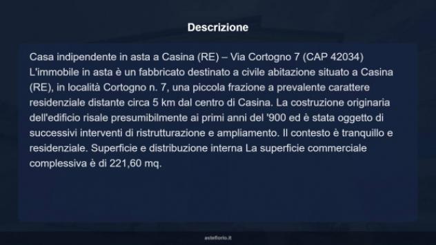 Immobile in asta di 221 m² con più di 5 locali e box auto in vendita a Casina - Foto 6