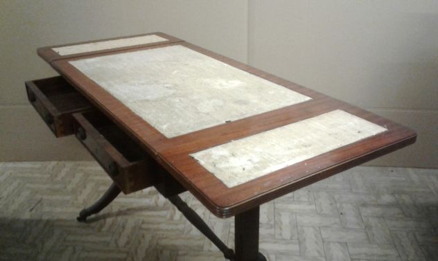TAVOLO ANTICO D'ANTIQUARIATO  STILE '800 '900 IN MOGANO - Foto 2