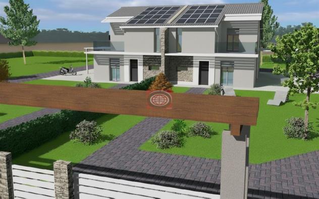 SAN GIORGIO di CESENA: porzione di villa bifamiliare allo stato GREZZO con GIARDINO di circa 2000 mq.