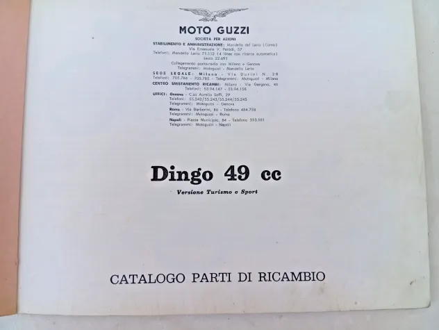 Catalogo Parti di Ricambio Moto Guzzi Dingo 49 cc I Edizione luglio 1964 - Foto 10