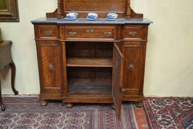 Antica credenza piattaia stile Luigi Filippo - Foto 7
