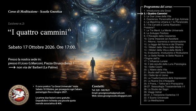 Corso di Meditazione a Grosseto, Sabato 17 ottobre