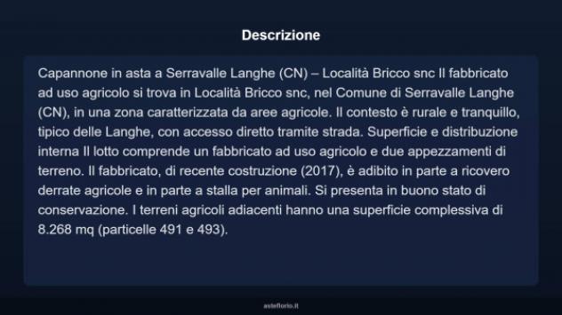 Immobile in asta di 8268 m² in vendita a Serravalle Langhe - Foto 3