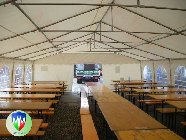 Tendoni per eventi Pubblici Gazebo  7 x 15 x 3,3 mt. pvc ignifugo 550 a Pontida - Foto 6