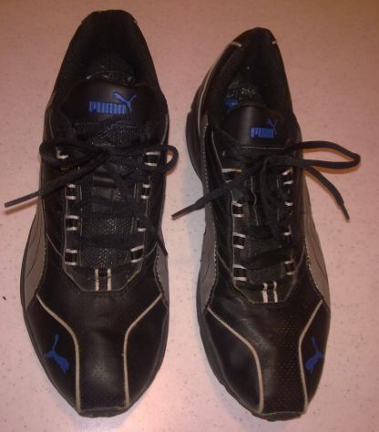 Scarpe da ginnastica Puma misura 46 in morbida pelle nera - Foto 3