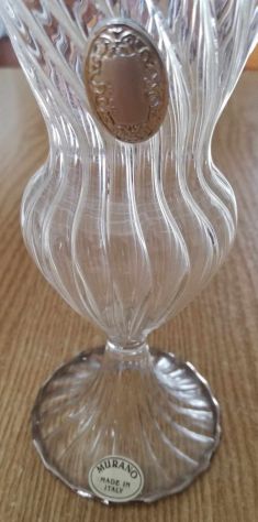 Vaso trasparente vintage arte di Murano,anni 70 - Foto 2