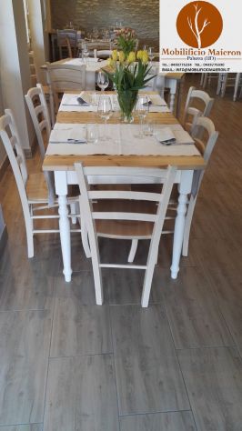 Set Tavoli e Sedie Per Ristoranti Pizzerie Pub In Stile Shabby Chic cod102 Nuovi - Foto 4