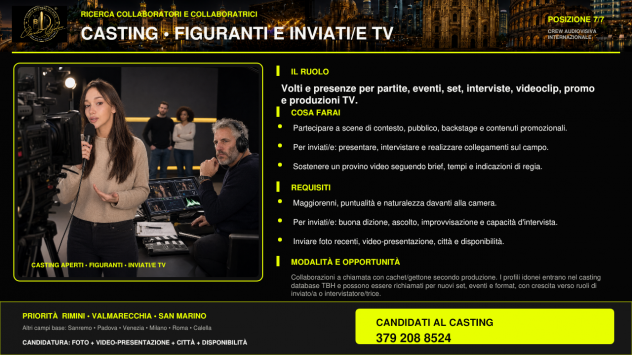 POSIZIONI APERTE + OPPORTUNITÀ CASTING - Foto 3