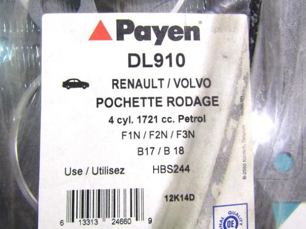 DL910KIT GUARNIZIONE TESTATA PAYEN RENAULT 19 CHAMADE 1.7 B 66 KW (DAL 1992) RICAMBIO NUOVO - Foto 2