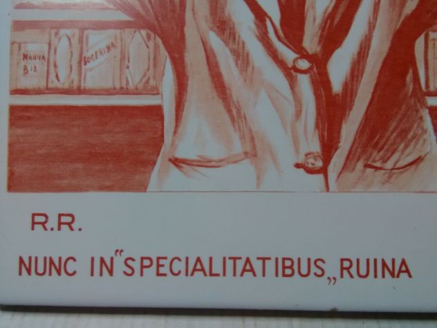 pubblicità farmaceutica su mattonella in ceramica - vintage - Foto 3