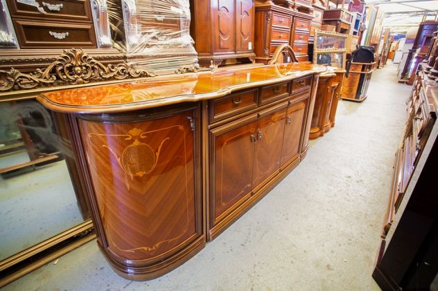 Credenza Vintage Laccato Lucido con Intarsi – 24406 - Foto 5