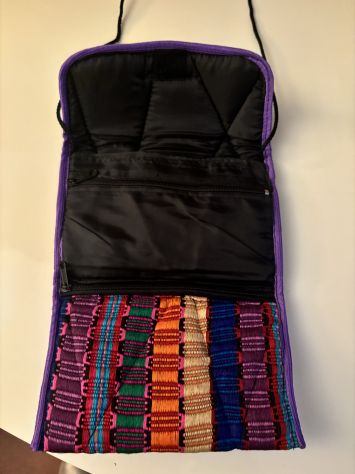 UN PORTAFOGLIO NUOVO CHE DIVENTA ANCHE BORSA PICCOLA POCHETTE UNISEX ETNICO IN S - Foto 10
