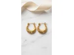 Gold Chunky Huggie Hoop Earrings for Women