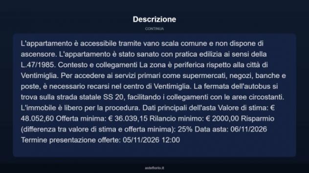 Immobile in asta di 67 m² in vendita a Ventimiglia - Foto 13