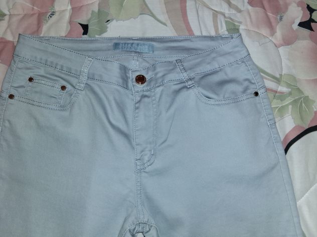 2 Pantaloni Mezza Stagione Capri Pinocchietti Cotone elasticizzati Taglia Comoda - Foto 4