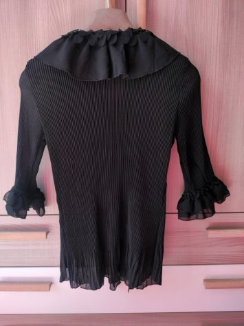 Camicetta donna con volant nera - Foto 2