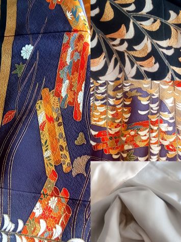 Kimono geisha vintage Kuro Tomesode - Foto 7