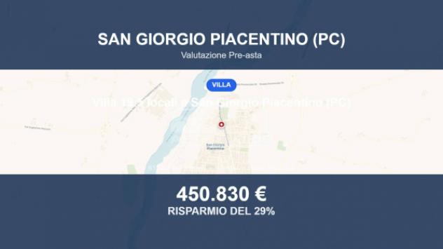 Immobile in asta di 612 m² con più di 5 locali e box auto in vendita a San Giorgio Piacentino