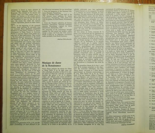 Vinile 33 giri di danze contadine, borghesi e cortigiane del XV e XVI secolo - Foto 3