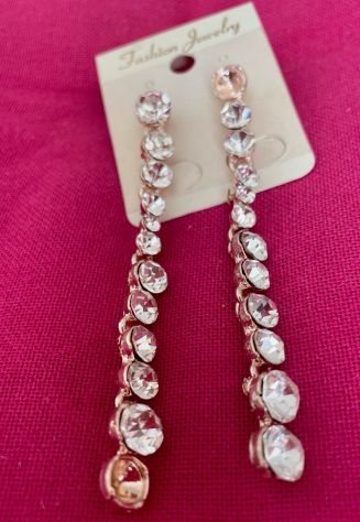 Orecchini strass con pendenti - Foto 2