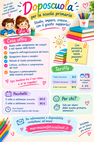 Doposcuola per bambini di scuola primaria