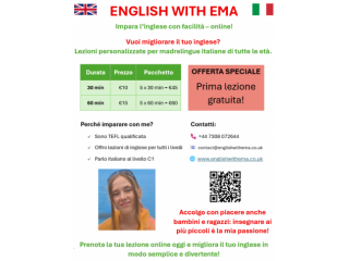 Lezioni di inglese online a buon prezzo! (con insegnante madrelingua inglese)