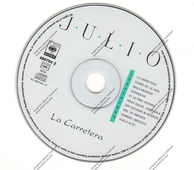CD DI JULIO IGLESIAS LA CARRETERA DEL 1995 - - Foto 2