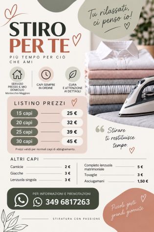 Persona disponibile per stiro
