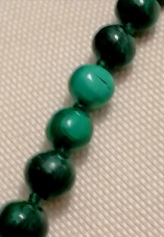 ANTICA BELLA COLLANA SCALARE IN AUTENTICA MALACHITE, 1960 CIRCA. - Foto 4