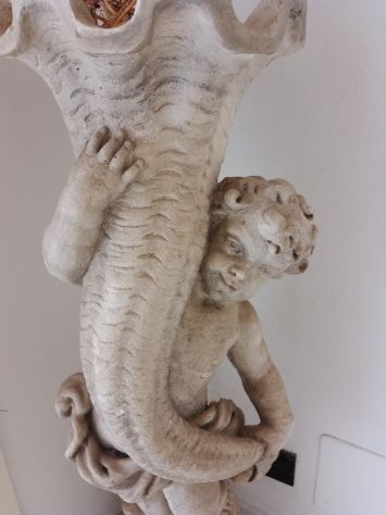 Coppia Vasi Sculture a rilievo Angioletti Puttini Artigianato Italy con Luci - Foto 9